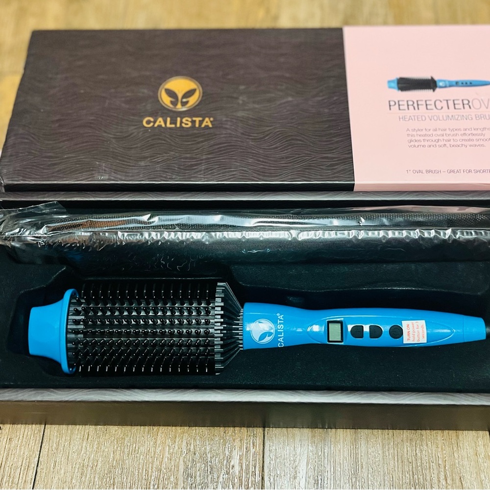 NEW! Calista: Perfecter Oval Blue Heated Detailer Brush